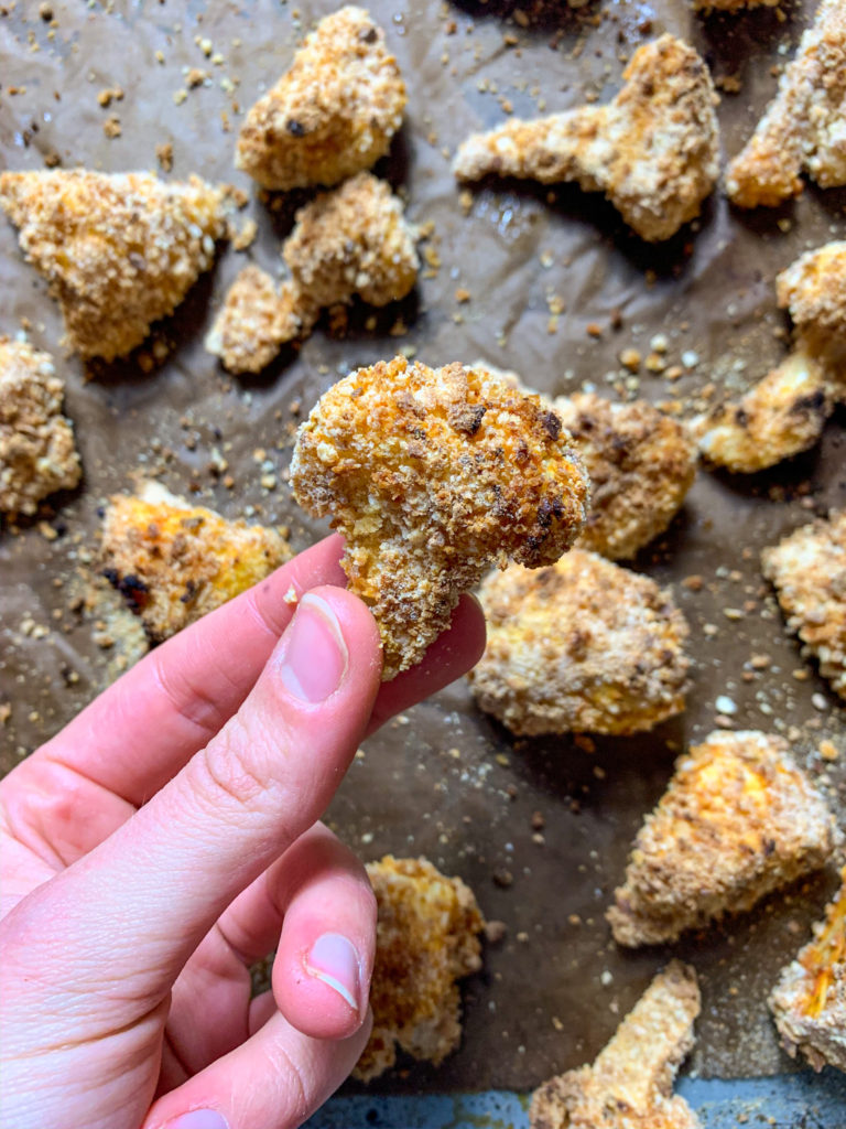 Baked crispy cauliflower bites