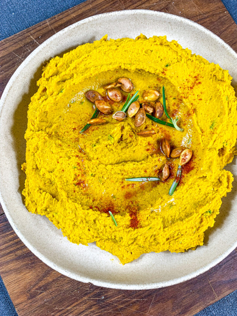 Roasted Pumpkin Hummus 
