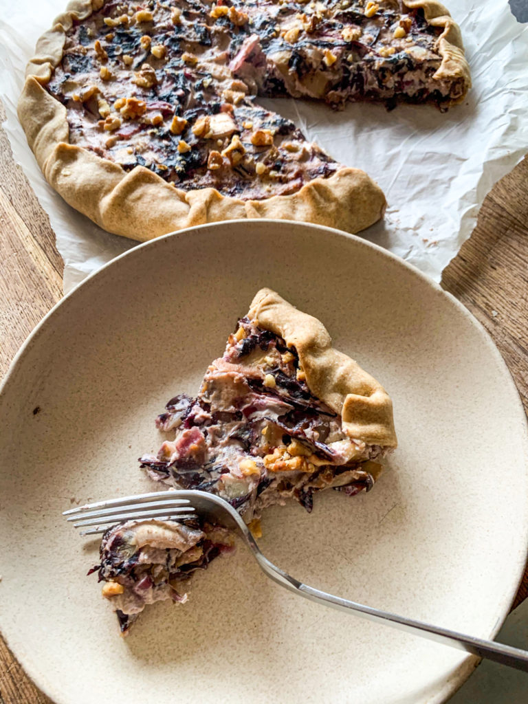 Comforting Radicchio and Walnut Vegan Quiche