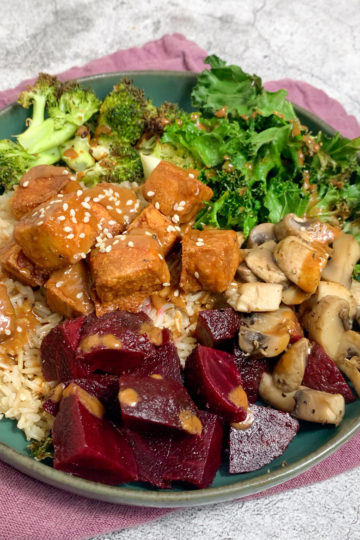 Crispy oven baked tahini tofu