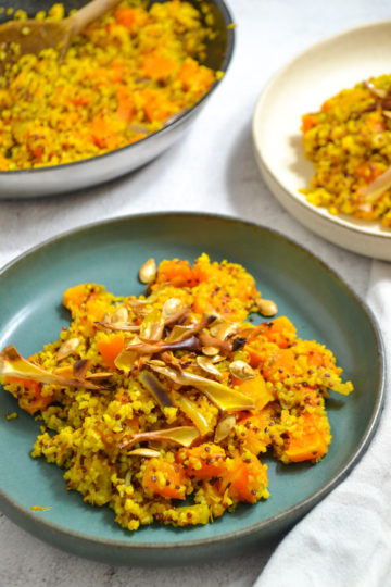 Butternut squash quinoa risotto , zero waste