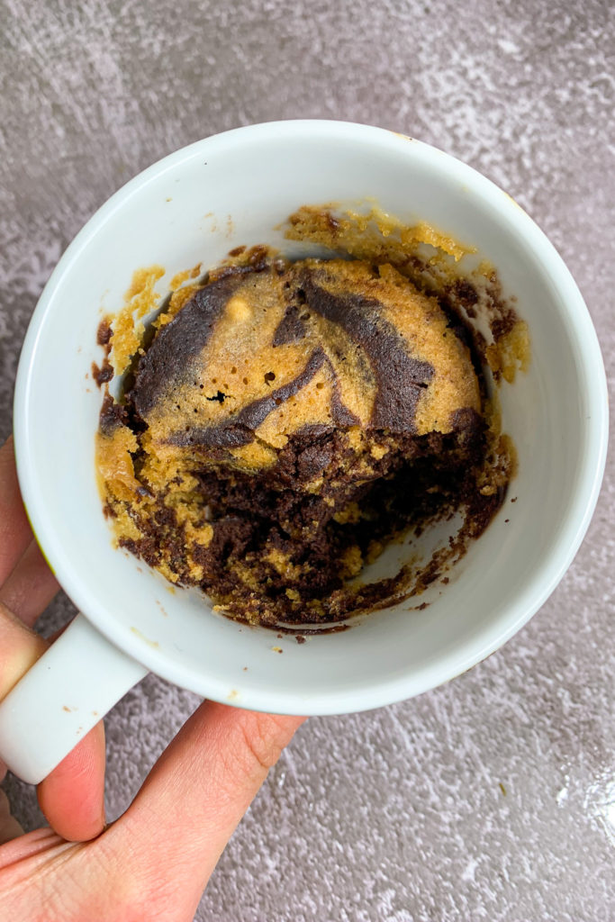 Vegan Marble Mug Cake | Quick 1 Minute Microwave Cake