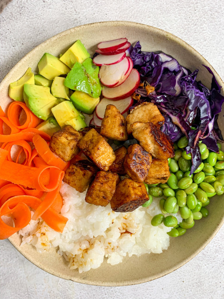Vegan Poké Bowl with tofu
