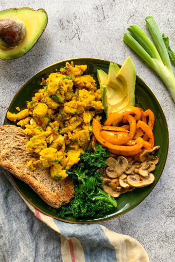 Chickpea flour scramble