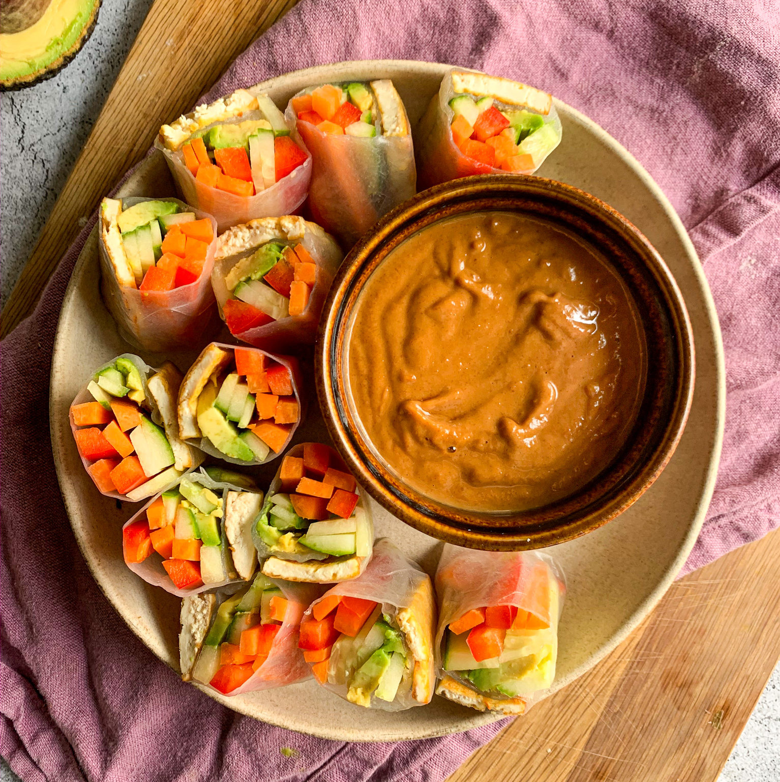 vegan summer rolls