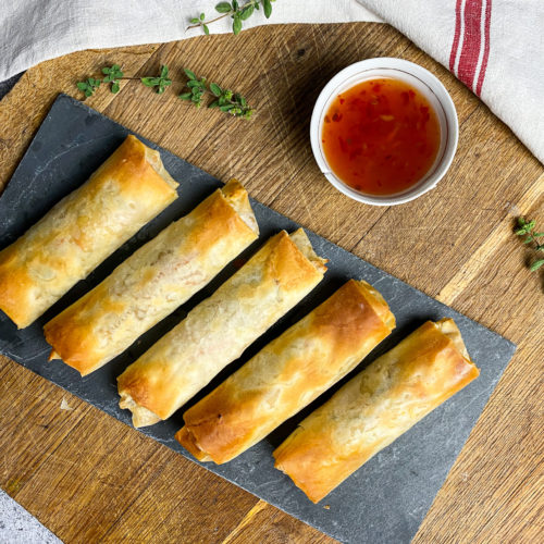Baked vegetable spring rolls