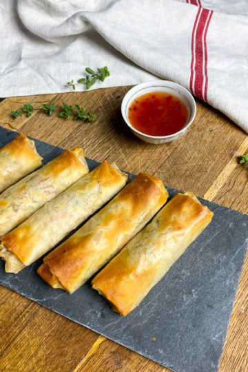 Baked Vegetable Spring Rolls With Filo Pastry