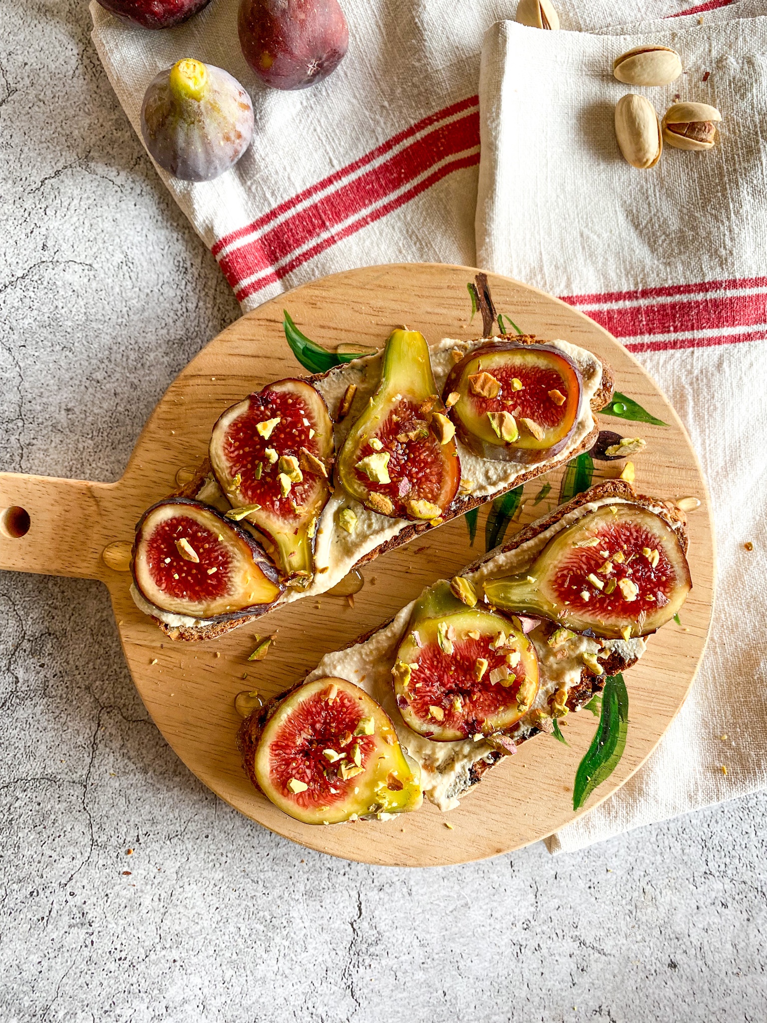 fig and vegan ricotta toast