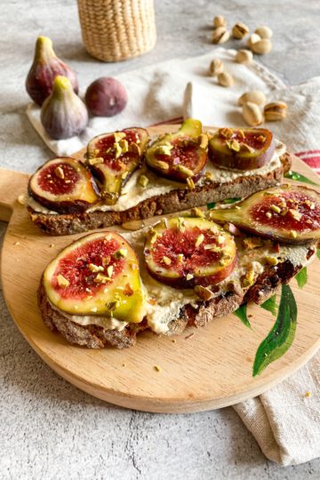 fig and vegan ricotta toast