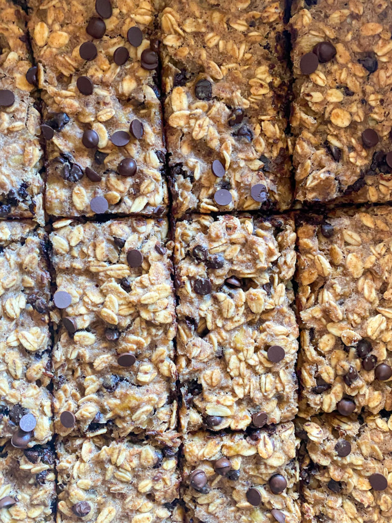 Healthy Banana Oatmeal Bars |Vegan, Gluten-free, Oil-free