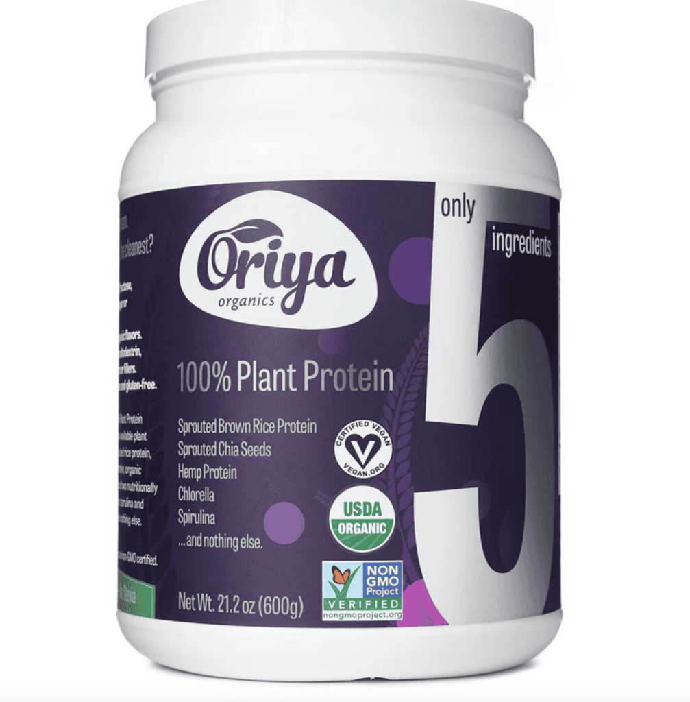 Oriya Organics -100% Plant Protein - No Stevia or Flavor