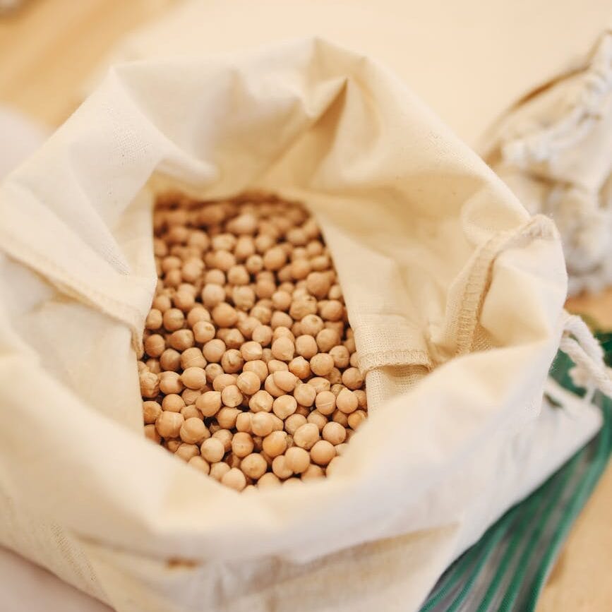 soybeans in sack