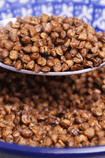 crispy lentils in a bowl