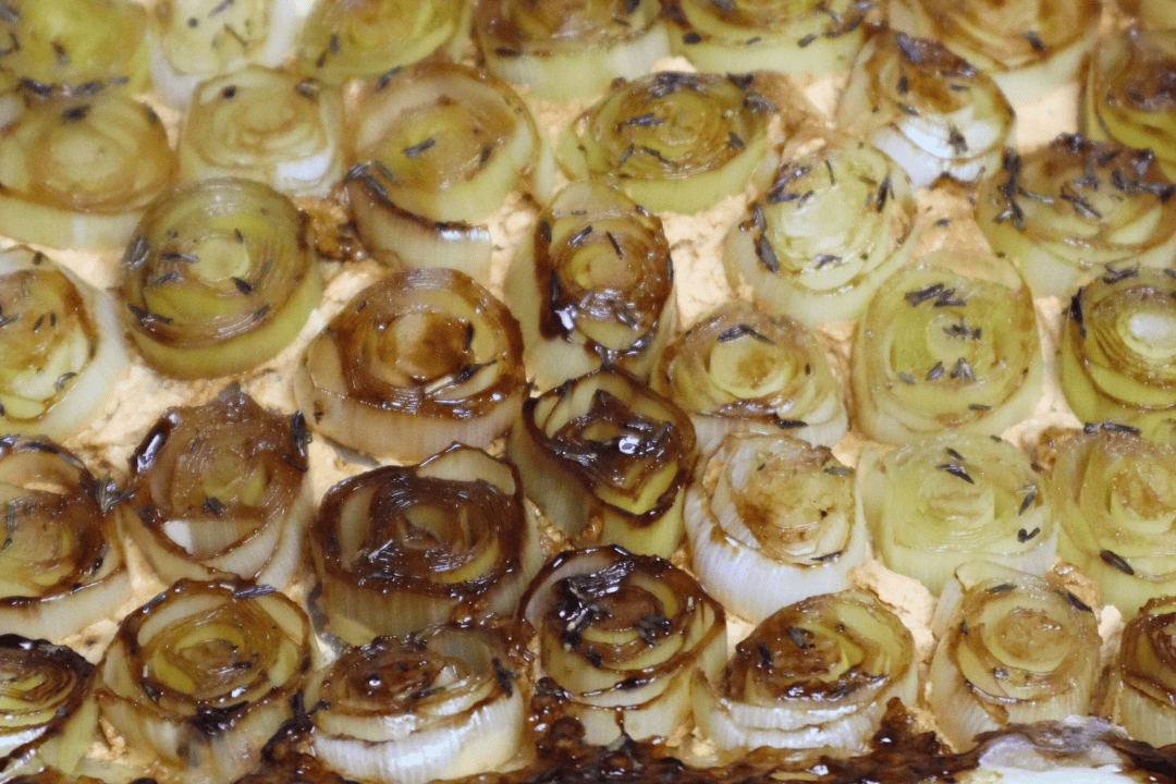 Upside Down Caramelized Leek Tart