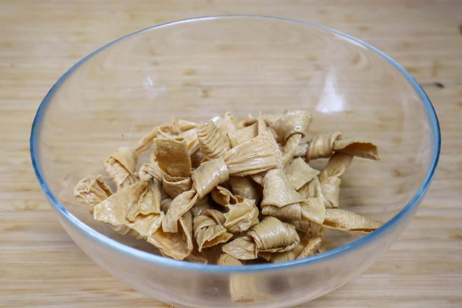 bean curd knots in a bowl