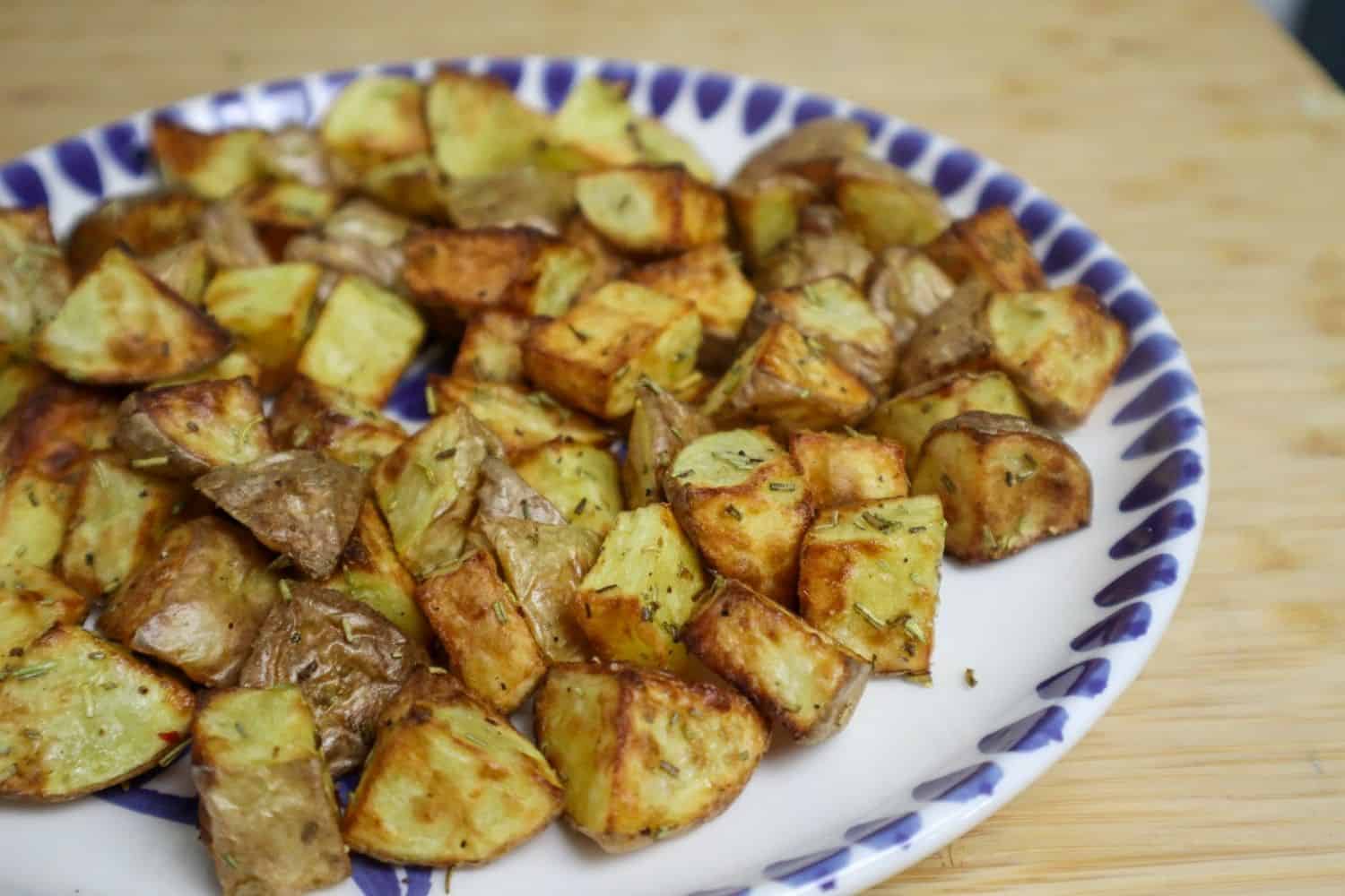 air fryed potato cubes