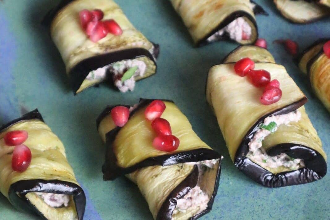 Georgian Eggplant Rolls With Walnuts
