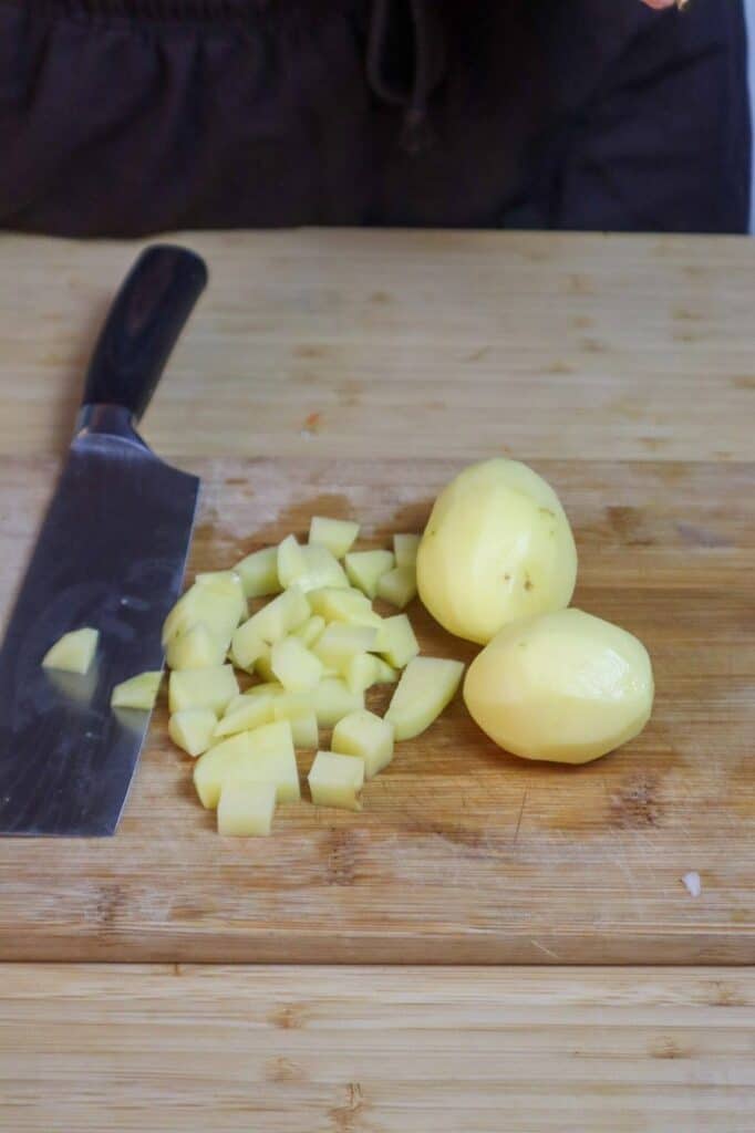 chopped potato
