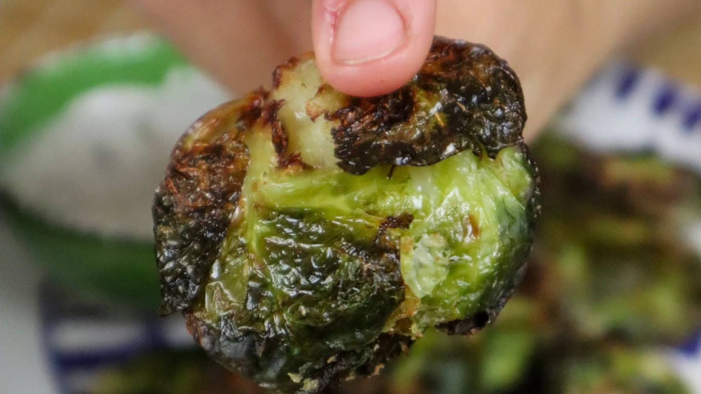 cirspy smashed brussel sprouts