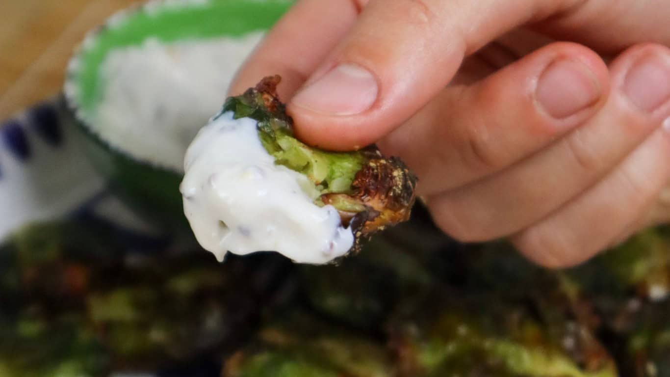 Smashed Brussel Sprouts Air Fryer Method