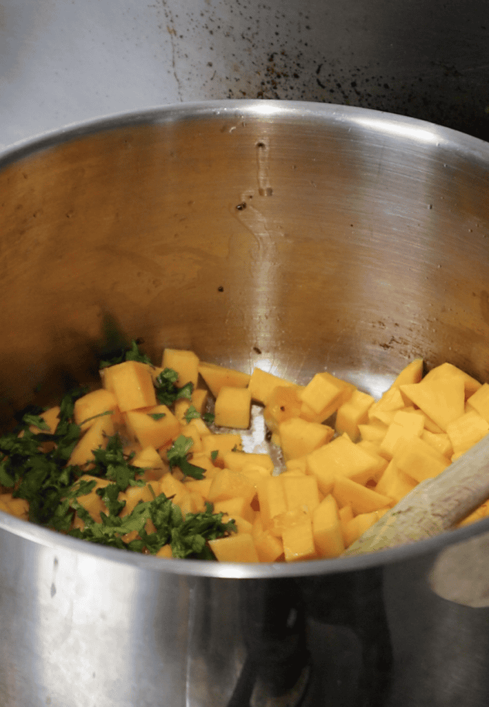 pumpkin pieces and parsley